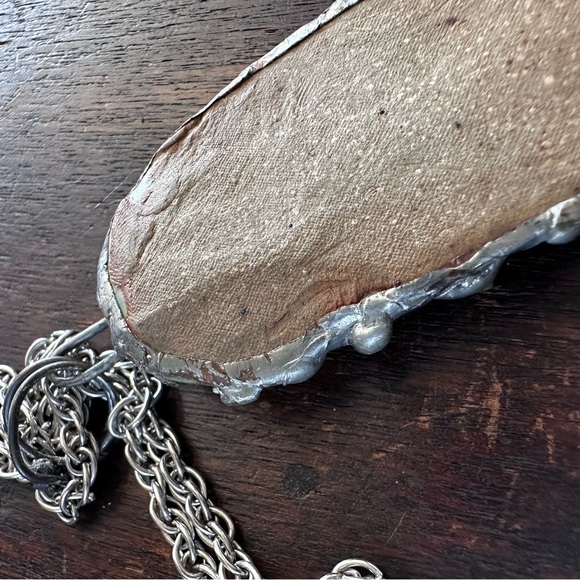 Sun and Moon Face Polymer Pendant Sterling Silver Necklace - Picture 11 of 16